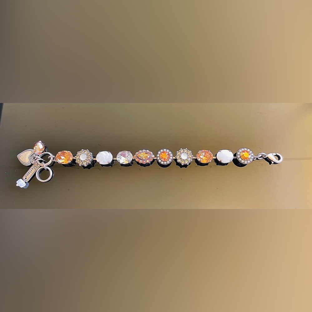 Mariana Designs STUNNINGLY BEAUTIFUL Multi Stoned Bracelet in Antiqued Silver